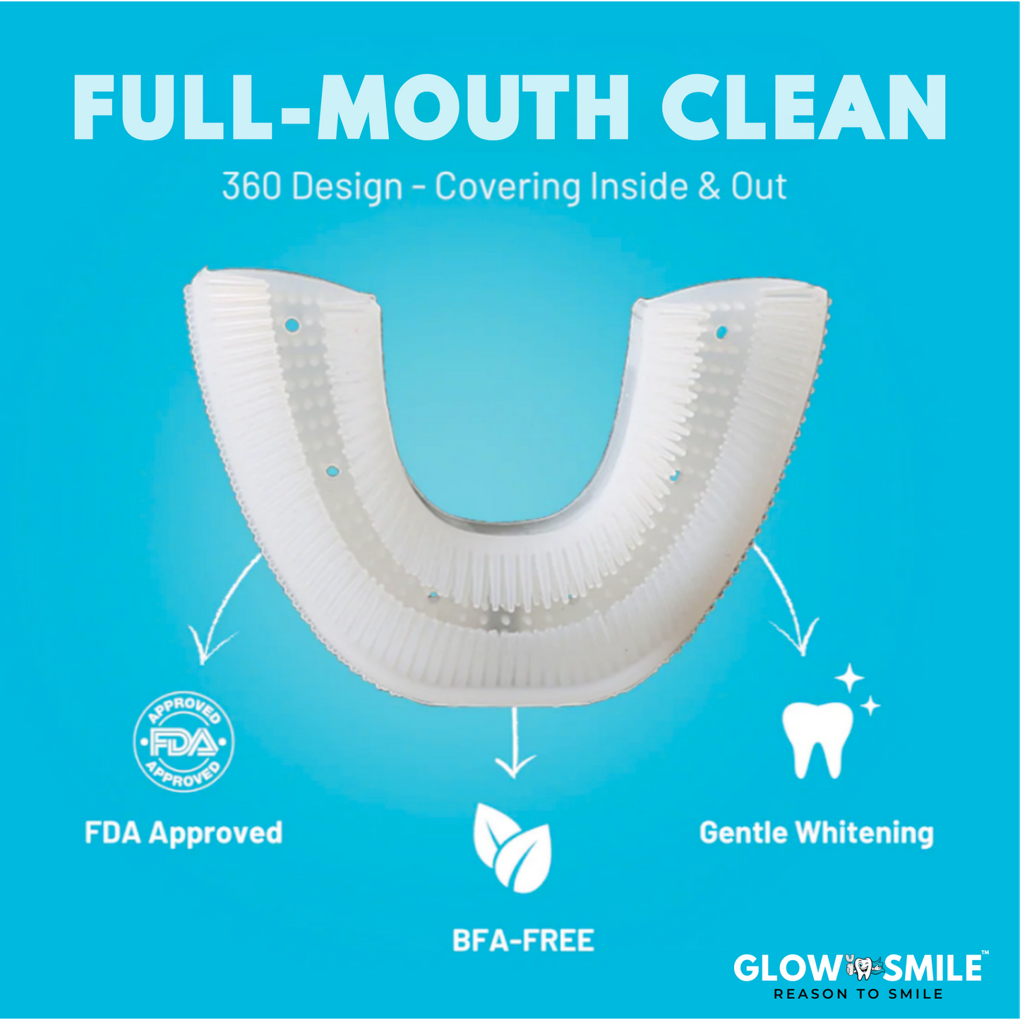 360° GlowPro® Ultrasonic Toothbrush - The “No Scrubbing” Morning Hack