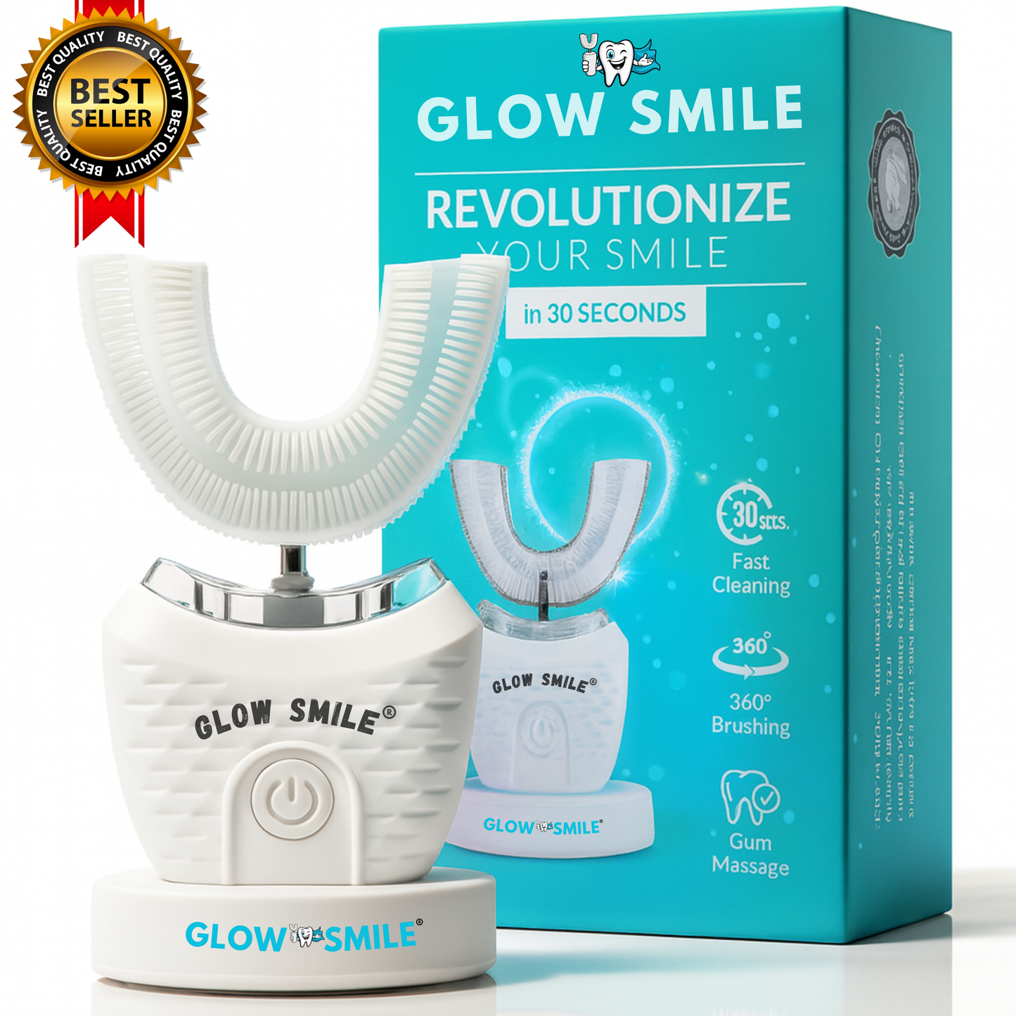 360° GlowPro® Ultrasonic Toothbrush - The “No Scrubbing” Morning Hack
